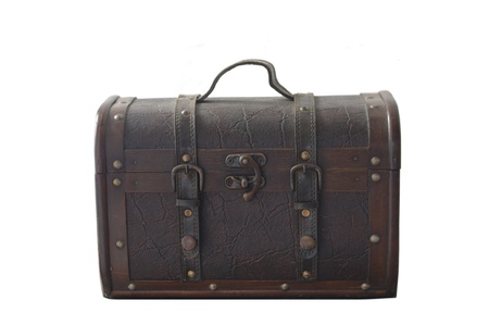 old chest on white backgrpundの写真素材