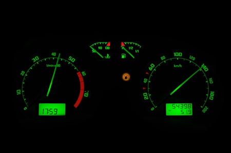 board of  car with coefficients on black backgroundの写真素材