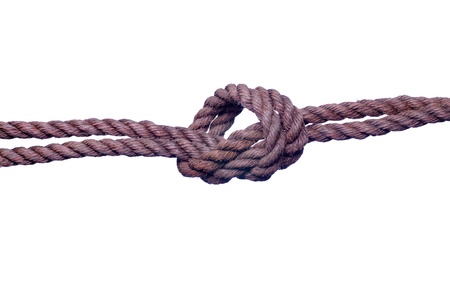line from knot on white background