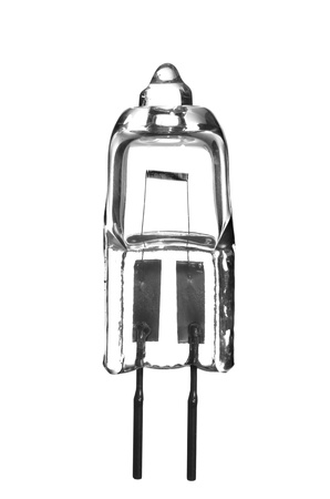 halogen bulb on white backgroundの写真素材