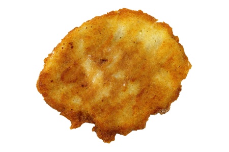 potato pancake isolated on white background 