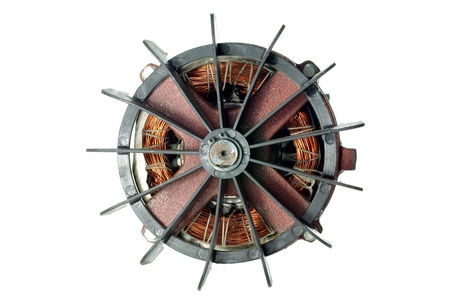 electric engine on white background