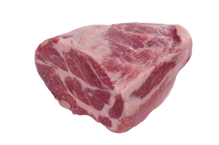 chuck steak on white backgroundの写真素材