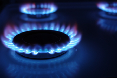 gas cooker with blue fire