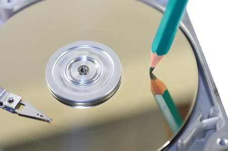 symbolic record of data on hard discの写真素材