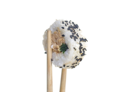     portion sushi  isolated on a white background    の写真素材