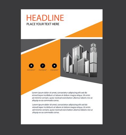 cover Brochure layout annual report poster flyer in A4 with geometric shapeのイラスト素材