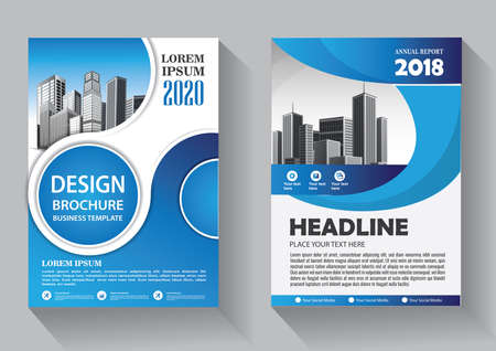 Brochure template layout, cover design annual report, magazine, flyer or booklet backgroundのイラスト素材