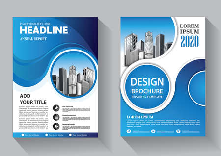 Brochure template layout, cover design annual report, magazine, flyer or booklet backgroundのイラスト素材