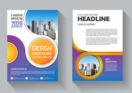 Brochure template layout, cover design annual report, magazine, flyer or booklet backgroundのイラスト素材