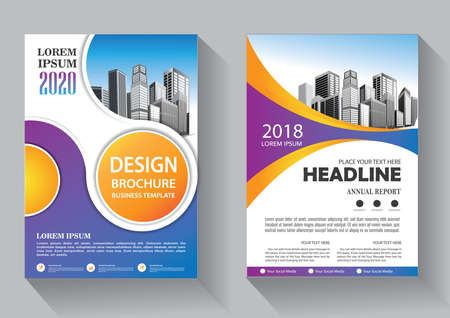 Brochure template layout, cover design annual report, magazine, flyer or booklet backgroundのイラスト素材