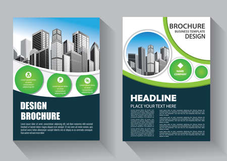 Brochure template layout, cover design annual report, magazine, flyer or booklet backgroundのイラスト素材