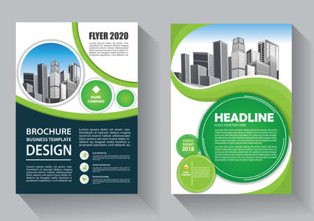 Brochure template layout, cover design annual report, magazine, flyer or booklet backgroundのイラスト素材