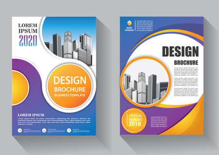 Brochure template layout, cover design annual report, magazine, flyer or booklet backgroundのイラスト素材