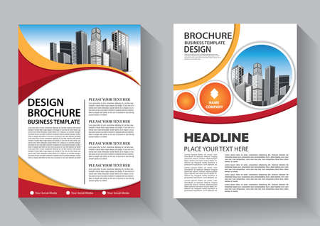 Brochure template layout, cover design annual report, magazine, flyer or booklet backgroundのイラスト素材