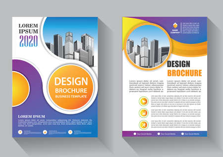 Brochure template layout, cover design annual report, magazine, flyer or booklet backgroundのイラスト素材