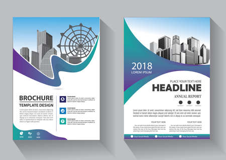 Business abstract vector template. Brochure design, cover modern layout, annual report, poster, flyer in A4 with colorful triangles, geometric shapes for tech, science, market with light backgroundのイラスト素材