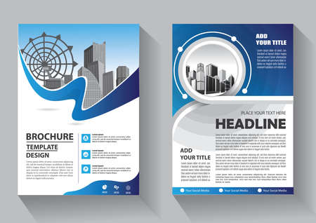 Brochure design, cover modern layout, annual report, poster, flyer in A4 with colorful triangles, geometric shapes for tech, science, market with light backgroundのイラスト素材