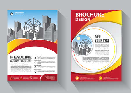 Business abstract vector template. Brochure design, cover modern layout, annual report, poster, flyer in A4 with colorful triangles, geometric shapes for tech, science, market with light backgroundのイラスト素材