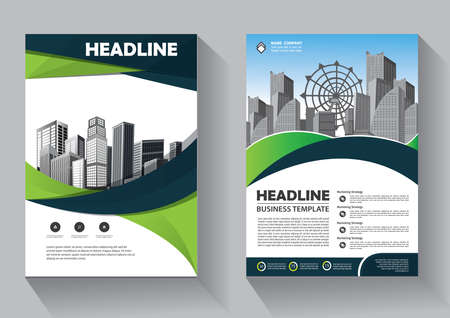 Business abstract vector template. Brochure design, cover modern layout, annual report, poster, flyer in A4 with colorful triangles, geometric shapes for tech, science, market with light backgroundのイラスト素材