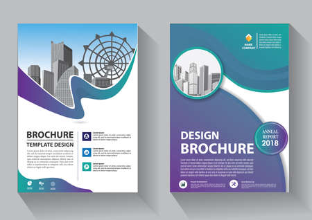 Business abstract vector template. Brochure design, cover modern layout, annual report, poster, flyer in A4 with colorful triangles, geometric shapes for tech, science, market with light backgroundのイラスト素材