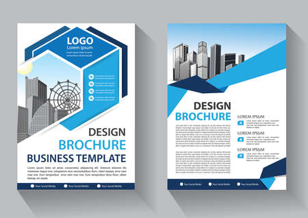 Business abstract vector template. Brochure design, cover modern layout, annual report, poster, flyer in A4 with colorful triangles, geometric shapes for tech, science, market with light backgroundのイラスト素材