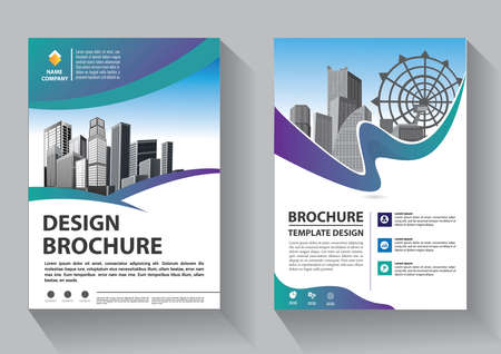 Business abstract vector template. Brochure design, cover modern layout, annual report, poster, flyer in A4 with colorful triangles, geometric shapes for tech, science, market with light backgroundのイラスト素材