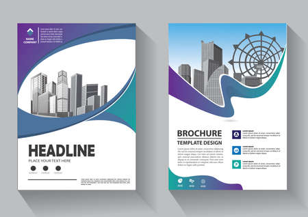 Business abstract vector template. Brochure design, cover modern layout, annual report, poster, flyer in A4 with colorful triangles, geometric shapes for tech, science, market with light backgroundのイラスト素材