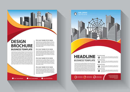 Business abstract vector template. Brochure design, cover modern layout, annual report, poster, flyer in A4 with colorful triangles, geometric shapes for tech, science, market with light backgroundのイラスト素材