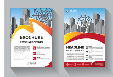 Business abstract vector template. Brochure design, cover modern layout, annual report, poster, flyer in A4 with colorful triangles, geometric shapes for tech, science, market with light backgroundのイラスト素材