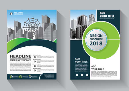 Brochure design, cover modern layout, annual report, poster, flyer in A4 with colorful triangles, geometric shapes for tech, science, market with light backgroundのイラスト素材