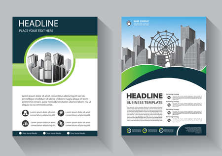 Business abstract vector template. Brochure design, cover modern layout, annual report, poster, flyer in A4 with colorful triangles, geometric shapes for tech, science, market with light backgroundのイラスト素材