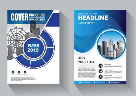 Brochure template layout, cover design annual report, magazine, flyer or booklet backgroundのイラスト素材