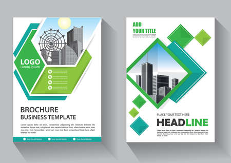 Brochure template layout, cover design annual report, magazine, flyer or booklet backgroundのイラスト素材