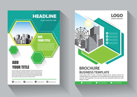 Brochure template layout, cover design annual report, magazine, flyer or booklet backgroundのイラスト素材
