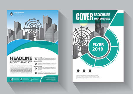 Brochure template layout, cover design annual report, magazine, flyer or booklet backgroundのイラスト素材