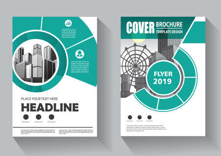 Brochure template layout, cover design annual report, magazine, flyer or booklet backgroundのイラスト素材