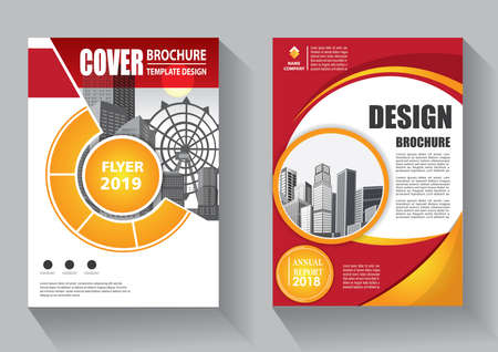 Brochure template layout, cover design annual report, magazine, flyer or booklet backgroundのイラスト素材