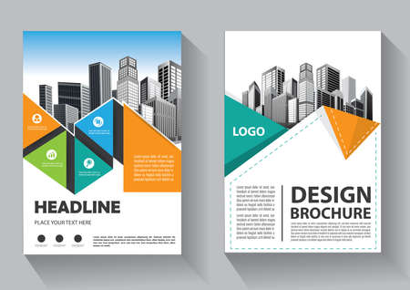Brochure template layout, cover design annual report, magazine, flyer or booklet backgroundのイラスト素材