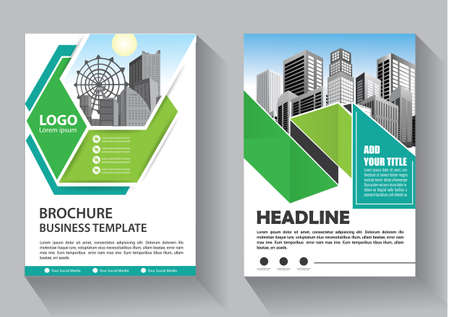 Brochure template layout, cover design annual report, magazine, flyer or booklet backgroundのイラスト素材