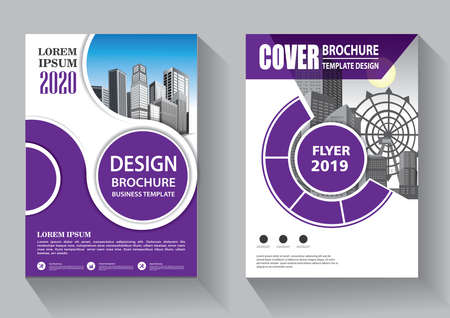 Brochure layout annual report poster flyer with geometric shapeのイラスト素材