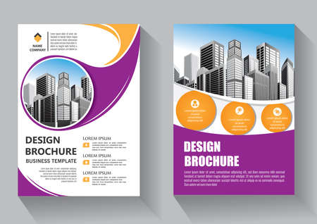 Business abstract vector template. Brochure design, cover modern layout, annual report, poster, flyer in A4 with colorful triangles, geometric shapes for tech, science, market with light backgroundのイラスト素材
