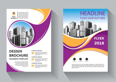 Business abstract vector template. Brochure design, cover modern layout, annual report, poster, flyer in A4 with colorful triangles, geometric shapes for tech, science, market with light backgroundのイラスト素材