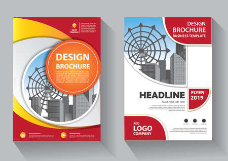 Business abstract vector template. Brochure design, cover modern layout, annual report, poster, flyer in A4 with colorful triangles, geometric shapes for tech, science, market with light backgroundのイラスト素材