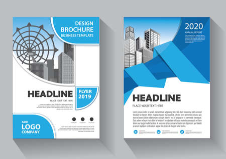 Business abstract vector template. Brochure design, cover modern layout, annual report, poster, flyer in A4 with colorful triangles, geometric shapes for tech, science, market with light backgroundのイラスト素材