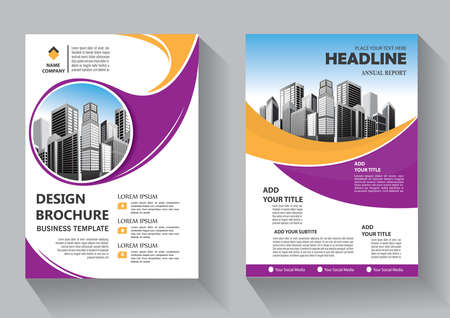 Business abstract vector template. Brochure design, cover modern layout, annual report, poster, flyer in A4 with colorful triangles, geometric shapes for tech, science, market with light backgroundのイラスト素材