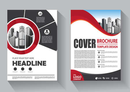 Business abstract vector template. Brochure design, cover modern layout, annual report, poster, flyer in A4 with colorful triangles, geometric shapes for tech, science, market with light backgroundのイラスト素材