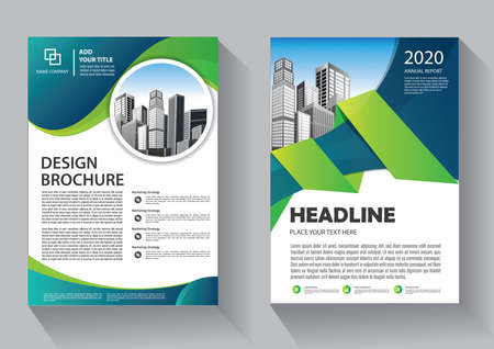 Business abstract vector template. Brochure design, cover modern layout, annual report, poster, flyer in A4 with colorful triangles, geometric shapes for tech, science, market with light backgroundのイラスト素材