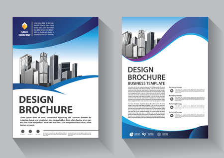 Business abstract vector template. Brochure design, cover modern layout, annual report, poster, flyer in A4 with colorful triangles, geometric shapes for tech, science, market with light backgroundのイラスト素材