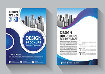 Business abstract vector template. Brochure design, cover modern layout, annual report, poster, flyer in A4 with colorful triangles, geometric shapes for tech, science, market with light backgroundのイラスト素材